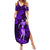 Hawaii Hula Girl Family Matching Summer Maxi Dress and Hawaiian Shirt Hibiscus Hawaii Tribal Tattoo Purple Version LT01 Mom's Dress Purple - Polynesian Pride