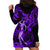 Hawaii Hula Girl Hoodie Dress Hibiscus Hawaii Tribal Tattoo Purple Version LT01 - Polynesian Pride