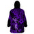 Hawaii Hula Girl Wearable Blanket Hoodie Hibiscus Hawaii Tribal Tattoo Purple Version LT01 - Polynesian Pride