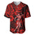 Hawaii Hula Girl Baseball Jersey Hibiscus Hawaii Tribal Tattoo Red Version LT01 Red - Polynesian Pride