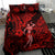 Hawaii Hula Girl Bedding Set Hibiscus Hawaii Tribal Tattoo Red Version LT01 - Polynesian Pride