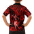 Hawaii Hula Girl Family Matching Long Sleeve Bodycon Dress and Hawaiian Shirt Hibiscus Hawaii Tribal Tattoo Red Version LT01 - Polynesian Pride