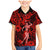 Hawaii Hula Girl Family Matching Mermaid Dress and Hawaiian Shirt Hibiscus Hawaii Tribal Tattoo Red Version LT01 Son's Shirt Red - Polynesian Pride