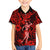 Hawaii Hula Girl Family Matching Off Shoulder Long Sleeve Dress and Hawaiian Shirt Hibiscus Hawaii Tribal Tattoo Red Version LT01 Son's Shirt Red - Polynesian Pride