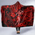 Hawaii Hula Girl Hooded Blanket Hibiscus Hawaii Tribal Tattoo Red Version LT01 - Polynesian Pride