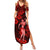 Hawaii Hula Girl Summer Maxi Dress Hibiscus Hawaii Tribal Tattoo Red Version LT01 Women Red - Polynesian Pride