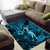 Hawaii Hula Girl Area Rug Hibiscus Hawaii Tribal Tattoo Sky Blue Version LT01 - Polynesian Pride