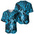 Hawaii Hula Girl Baseball Jersey Hibiscus Hawaii Tribal Tattoo Sky Blue Version LT01 - Polynesian Pride