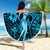 Hawaii Hula Girl Beach Blanket Hibiscus Hawaii Tribal Tattoo Sky Blue Version LT01 - Wonder Print Shop