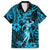 Hawaii Hula Girl Family Matching Off Shoulder Short Dress and Hawaiian Shirt Hibiscus Hawaii Tribal Tattoo Sky Blue Version LT01 Dad's Shirt - Short Sleeve Blue - Polynesian Pride