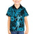 Hawaii Hula Girl Family Matching Off Shoulder Short Dress and Hawaiian Shirt Hibiscus Hawaii Tribal Tattoo Sky Blue Version LT01 Son's Shirt Blue - Polynesian Pride