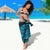 Hawaii Hula Girl Sarong Hibiscus Hawaii Tribal Tattoo Sky Blue Version LT01 - Polynesian Pride