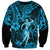 Hawaii Hula Girl Sweatshirt Hibiscus Hawaii Tribal Tattoo Sky Blue Version LT01 Unisex Blue - Polynesian Pride