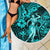 Hawaii Hula Girl Beach Blanket Hibiscus Hawaii Tribal Tattoo Turquoise Version LT01 - Wonder Print Shop