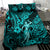 Hawaii Hula Girl Bedding Set Hibiscus Hawaii Tribal Tattoo Turquoise Version LT01 - Polynesian Pride