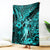 Hawaii Hula Girl Blanket Hibiscus Hawaii Tribal Tattoo Turquoise Version LT01 Turquoise - Polynesian Pride