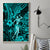 Hawaii Hula Girl Canvas Wall Art Hibiscus Hawaii Tribal Tattoo Turquoise Version LT01 - Polynesian Pride