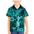 Hawaii Hula Girl Family Matching Mermaid Dress and Hawaiian Shirt Hibiscus Hawaii Tribal Tattoo Turquoise Version LT01 Son's Shirt Turquoise - Polynesian Pride