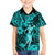 Hawaii Hula Girl Family Matching Off Shoulder Short Dress and Hawaiian Shirt Hibiscus Hawaii Tribal Tattoo Turquoise Version LT01 Son's Shirt Turquoise - Polynesian Pride