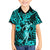 Hawaii Hula Girl Family Matching Short Sleeve Bodycon Dress and Hawaiian Shirt Hibiscus Hawaii Tribal Tattoo Turquoise Version LT01 Son's Shirt Turquoise - Polynesian Pride