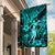 Hawaii Hula Girl Garden Flag Hibiscus Hawaii Tribal Tattoo Turquoise Version LT01 House Flag Turquoise - Polynesian Pride