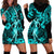 Hawaii Hula Girl Hoodie Dress Hibiscus Hawaii Tribal Tattoo Turquoise Version LT01 - Polynesian Pride