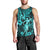 Hawaii Hula Girl Men Tank Top Hibiscus Hawaii Tribal Tattoo Turquoise Version LT01 - Polynesian Pride