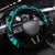 Hawaii Hula Girl Steering Wheel Cover Hibiscus Hawaii Tribal Tattoo Turquoise Version