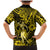 Hawaii Hula Girl Family Matching Mermaid Dress and Hawaiian Shirt Hibiscus Hawaii Tribal Tattoo Yellow Version LT01 - Polynesian Pride