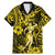 Hawaii Hula Girl Family Matching Mermaid Dress and Hawaiian Shirt Hibiscus Hawaii Tribal Tattoo Yellow Version LT01 Dad's Shirt - Short Sleeve Yellow - Polynesian Pride