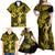 Hawaii Hula Girl Family Matching Off Shoulder Maxi Dress and Hawaiian Shirt Hibiscus Hawaii Tribal Tattoo Yellow Version LT01 - Polynesian Pride