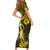 Hawaii Hula Girl Family Matching Short Sleeve Bodycon Dress and Hawaiian Shirt Hibiscus Hawaii Tribal Tattoo Yellow Version LT01 - Polynesian Pride