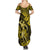 Hawaii Hula Girl Family Matching Summer Maxi Dress and Hawaiian Shirt Hibiscus Hawaii Tribal Tattoo Yellow Version LT01 - Polynesian Pride