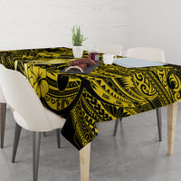 Hawaii Hula Girl Tablecloth Hibiscus Hawaii Tribal Tattoo Yellow Version LT01 - Polynesian Pride