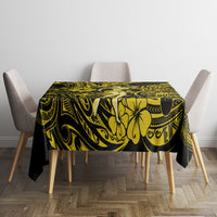 Hawaii Hula Girl Tablecloth Hibiscus Hawaii Tribal Tattoo Yellow Version LT01 - Polynesian Pride