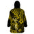 Hawaii Hula Girl Wearable Blanket Hoodie Hibiscus Hawaii Tribal Tattoo Yellow Version LT01 - Polynesian Pride