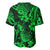 Hawaii Pineapple Baseball Jersey Paradise Flowers Pacific With Green Polynesian Tribal LT01 - Polynesian Pride