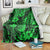 Hawaii Pineapple Blanket Paradise Flowers Pacific With Green Polynesian Tribal LT01 - Polynesian Pride