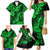 Hawaii Pineapple Family Matching Mermaid Dress and Hawaiian Shirt Paradise Flowers Pacific With Green Polynesian Tribal LT01 - Polynesian Pride