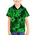 Hawaii Pineapple Family Matching Puletasi Dress and Hawaiian Shirt Paradise Flowers Pacific With Green Polynesian Tribal LT01 Son's Shirt Green - Polynesian Pride