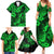 Hawaii Pineapple Family Matching Summer Maxi Dress and Hawaiian Shirt Paradise Flowers Pacific With Green Polynesian Tribal LT01 - Polynesian Pride