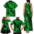 Hawaii Pineapple Family Matching Tank Maxi Dress and Hawaiian Shirt Paradise Flowers Pacific With Green Polynesian Tribal LT01 - Polynesian Pride