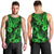 Hawaii Pineapple Men Tank Top Paradise Flowers Pacific With Green Polynesian Tribal LT01 - Polynesian Pride