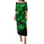 Hawaii Pineapple Puletasi Paradise Flowers Pacific With Green Polynesian Tribal LT01 Long Dress Green - Polynesian Pride