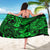 Hawaii Pineapple Sarong Paradise Flowers Pacific With Green Polynesian Tribal LT01 - Polynesian Pride