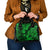 Hawaii Pineapple Shoulder Handbag Paradise Flowers Pacific With Green Polynesian Tribal LT01 - Polynesian Pride