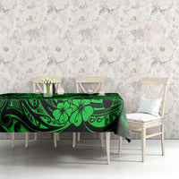 Hawaii Pineapple Tablecloth Paradise Flowers Pacific With Green Polynesian Tribal LT01 - Polynesian Pride