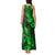 Hawaii Pineapple Tank Maxi Dress Paradise Flowers Pacific With Green Polynesian Tribal LT01 - Polynesian Pride