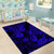 Hawaii Pineapple Area Rug Paradise Flowers Pacific With Navy Blue Polynesian Tribal LT01 - Polynesian Pride