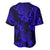 Hawaii Pineapple Baseball Jersey Paradise Flowers Pacific With Navy Blue Polynesian Tribal LT01 - Polynesian Pride